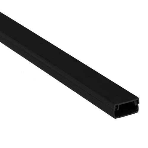 Канал кабельный (100х60) (18 м) черный-Plast | код  kk-100-60b | EKF